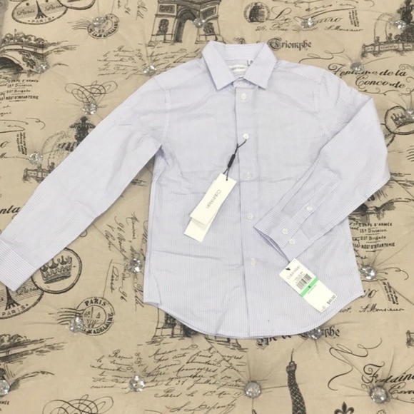 Calvin Klein LSlim Fit Stretch Dash Shirt - Picture 2 of 8